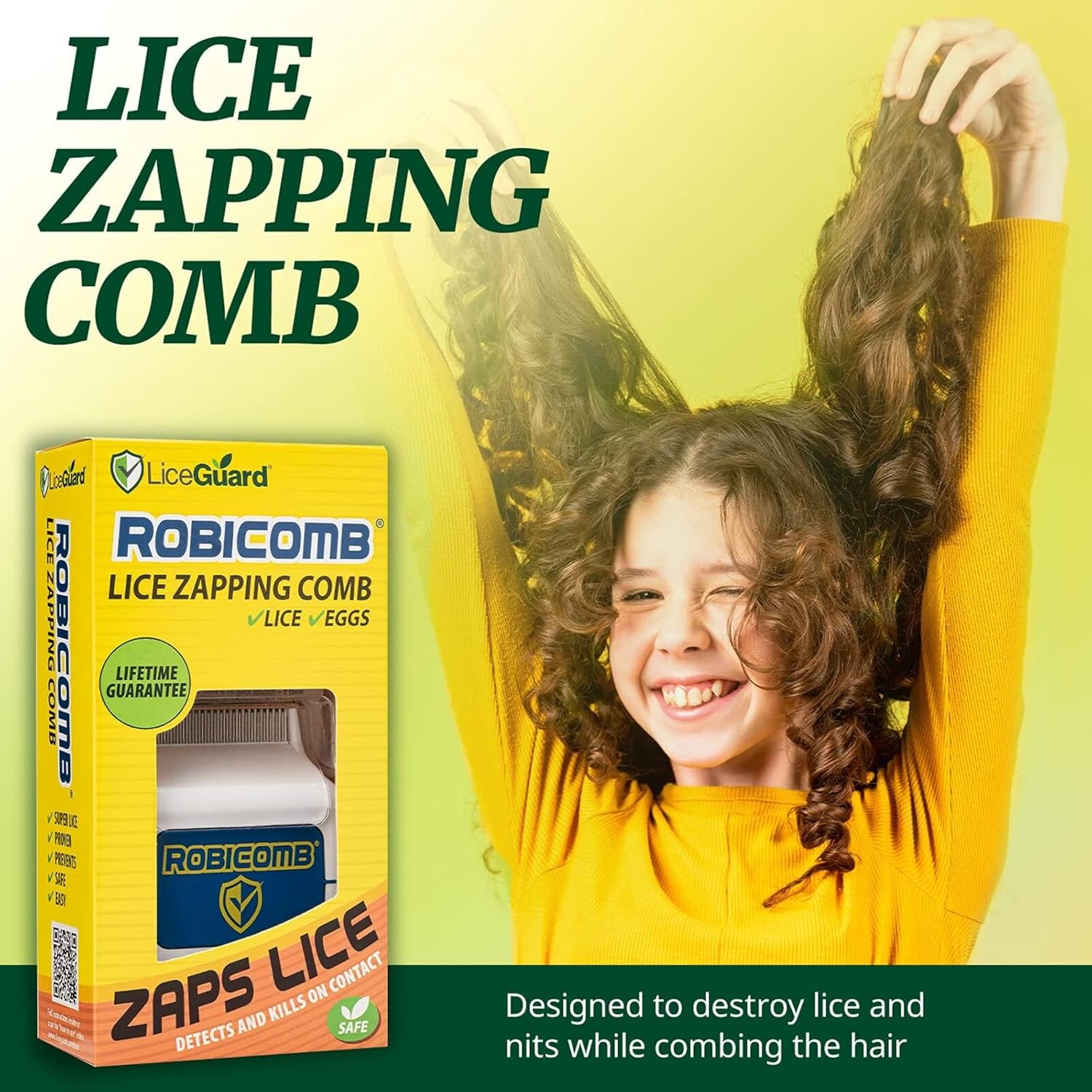 Electric Head Lice Comb for Lice & Eggs Removal A201