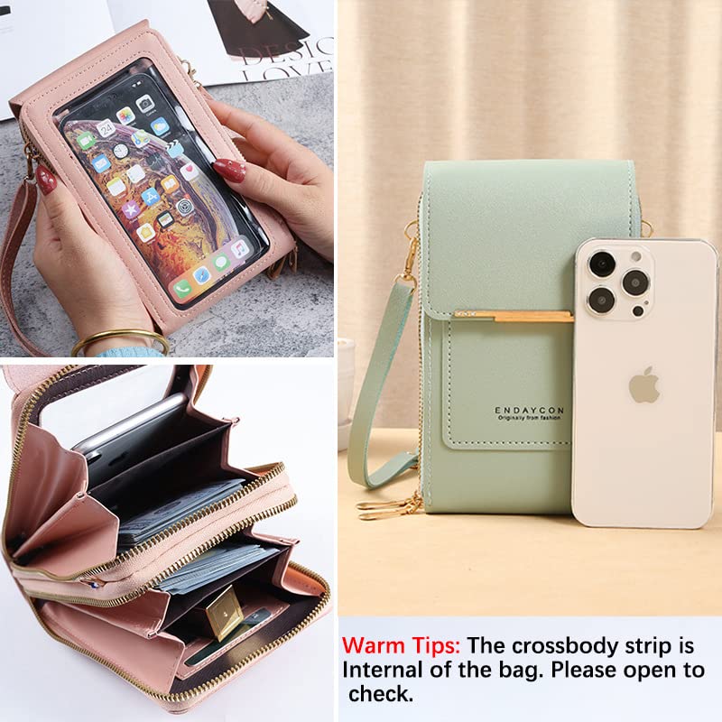 Leather Crossbody Phone Purse with Shoulder Strap G625