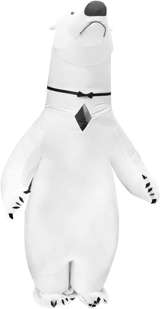 Inflatable White Polar Bear Costume for Adults P56877