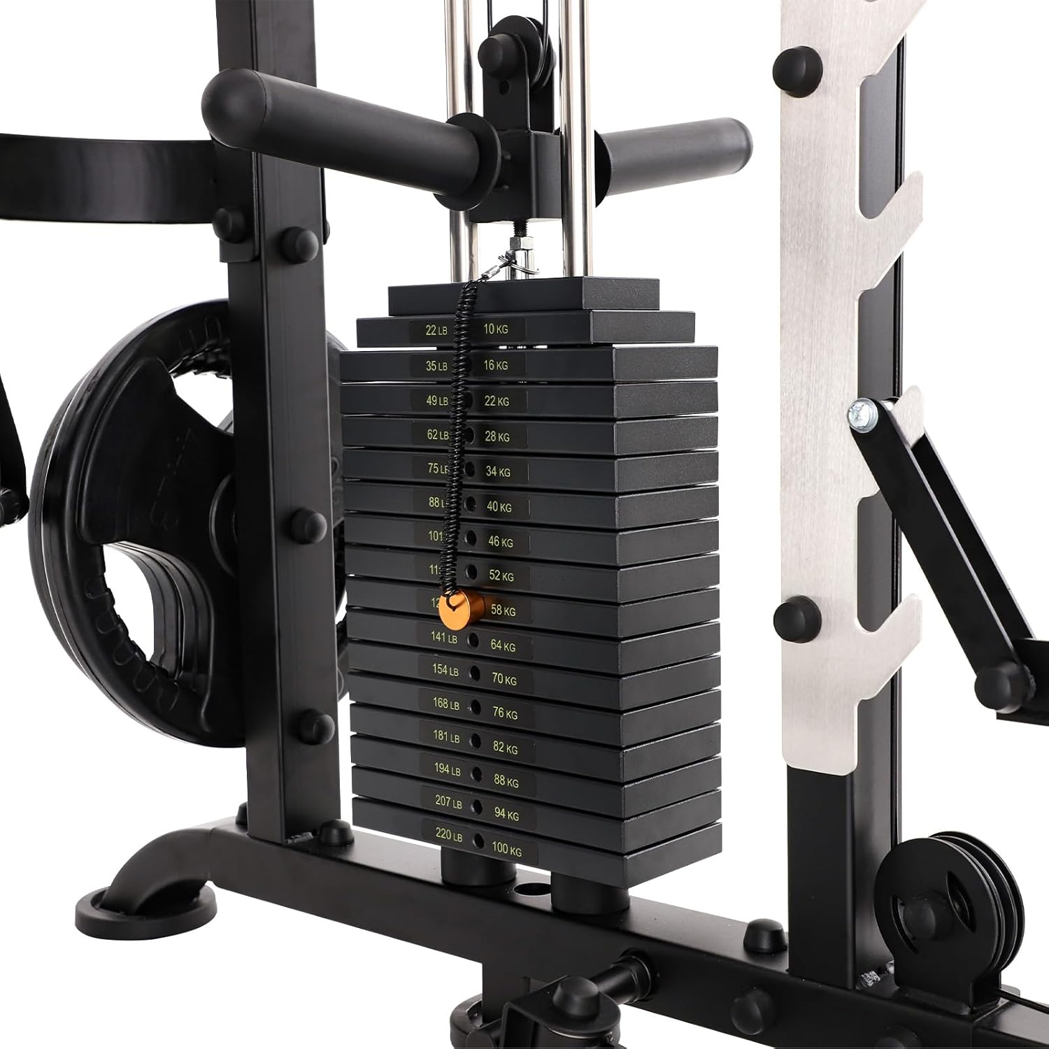 Smith Machine Home Gym Total Body Cage Workout Tower Squat Rack with Pulley K97578