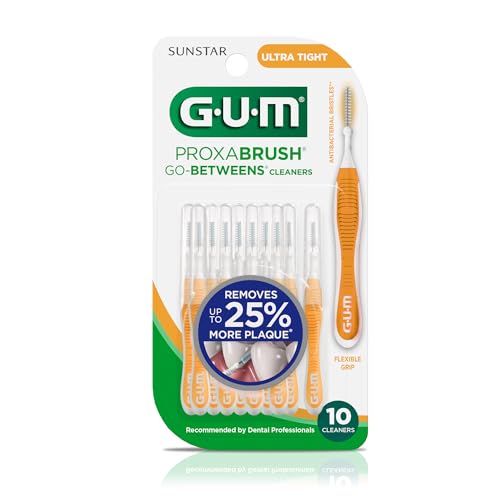 Interdental Brushes for Tight Teeth, Plaque Removal, Safe for Braces, 10ct (4Pk) U6214