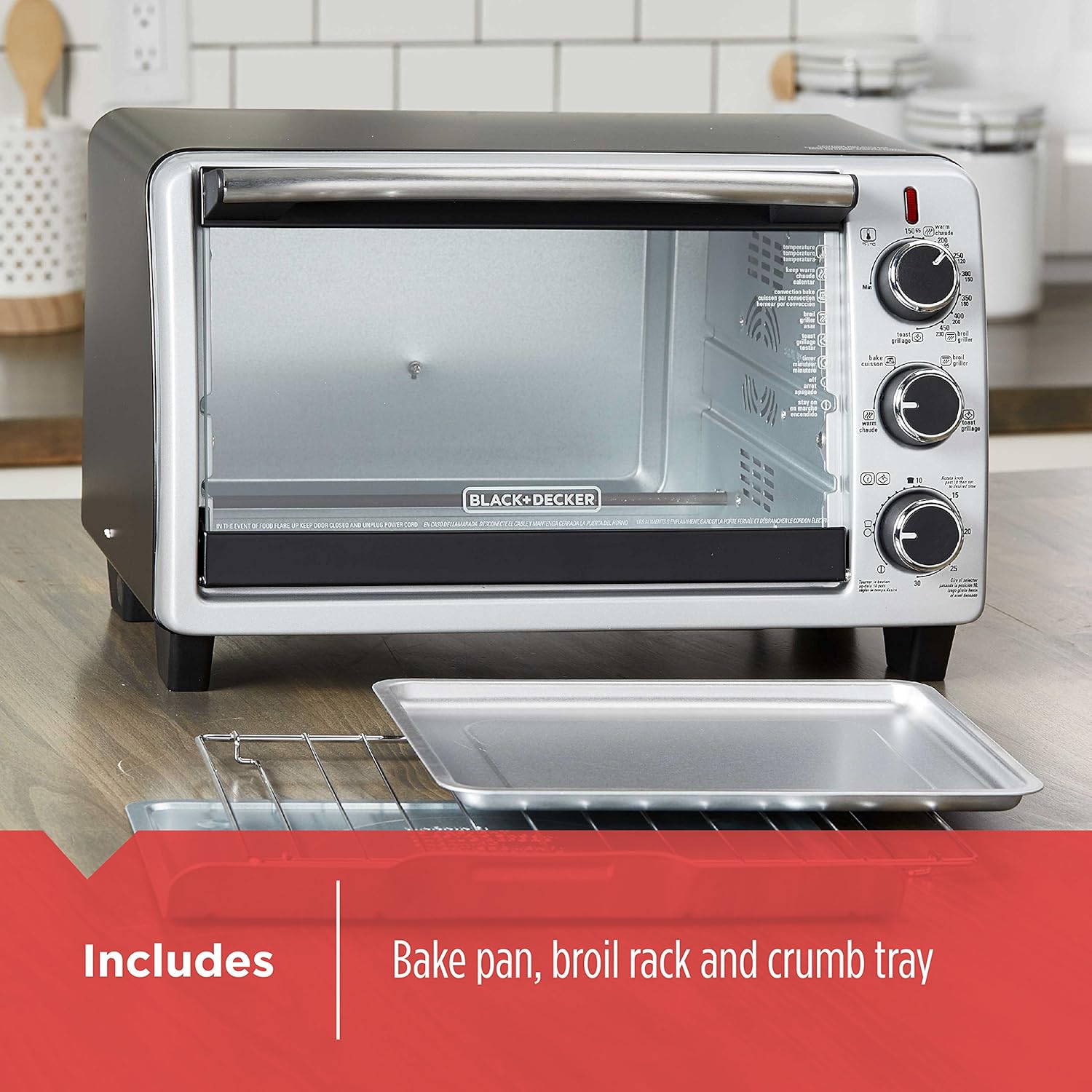 6-Slice Convection Oven, Black/Silver H227954