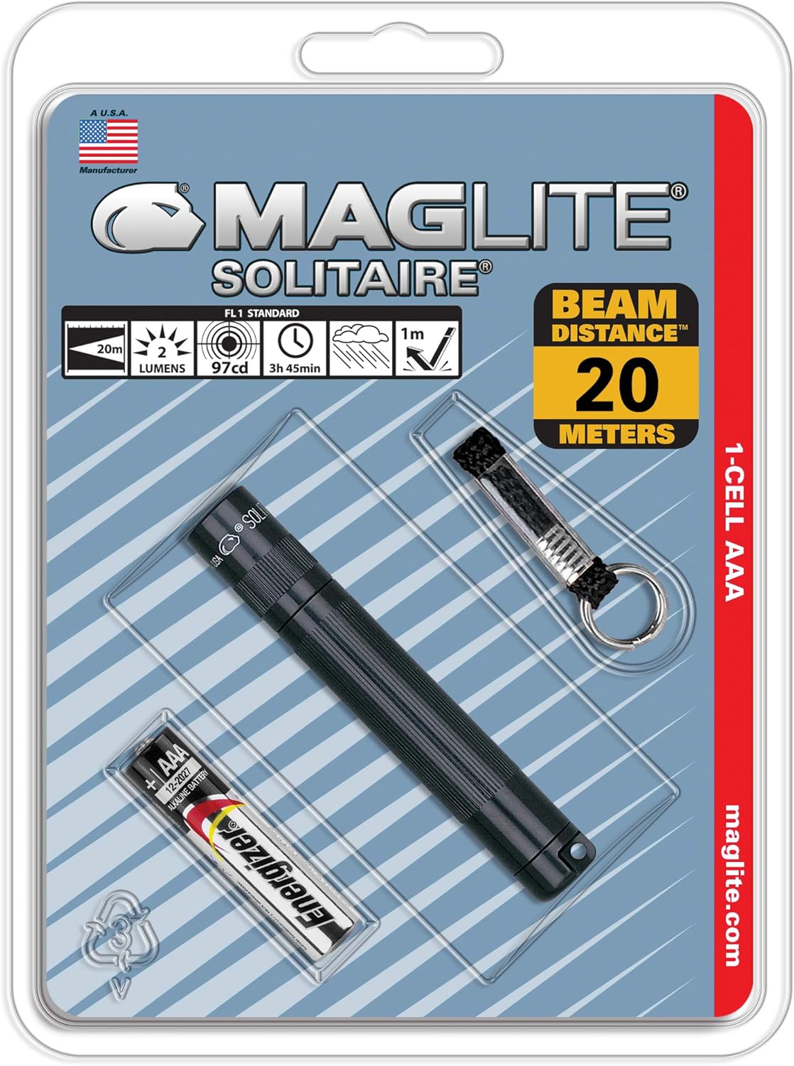 Incandescent 1-Cell AAA Flashlight Black X903