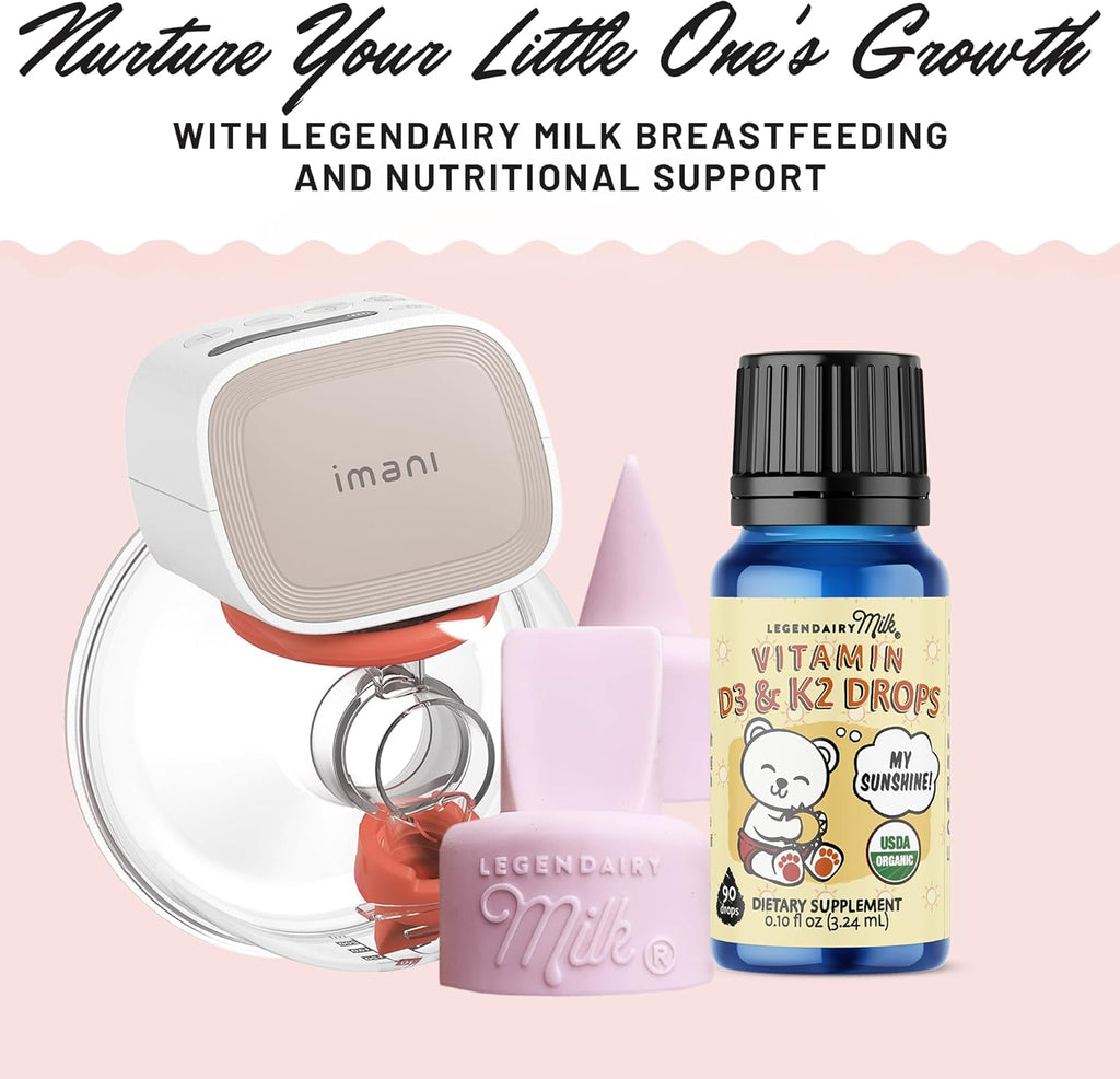 Sunflower Lecithin + Vitamin D3 & K2 Liquid Drops, Lactation Supplement for Clogged Milk Ducts & Milk Flow W30372