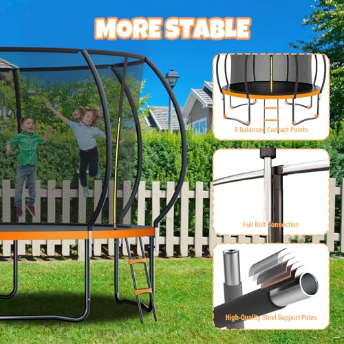 12FT 14FT Outdoor Trampoline for Kids and Adults G7056