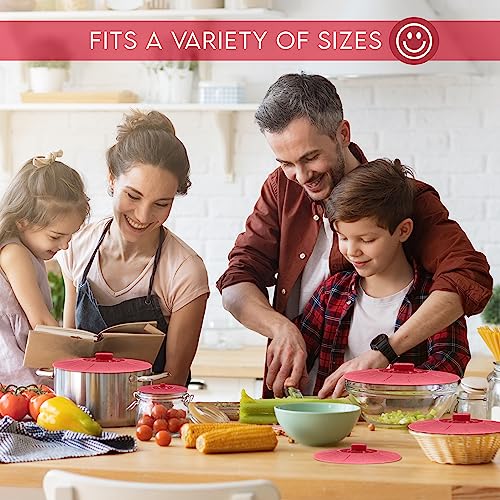 Silicone Bowl Lids Set of 5 Reusable Suction Covers Y70527