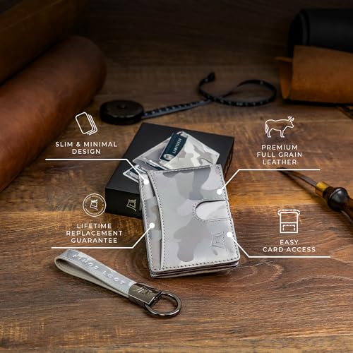 Minimalist Leather Money Clip Wallet for Men with RFID Blocking H191