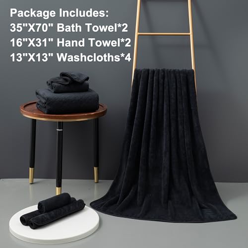 Extra Large Bath Towel Set of 8, 600GSM Microfiber Quick Dry Absorbent D7659
