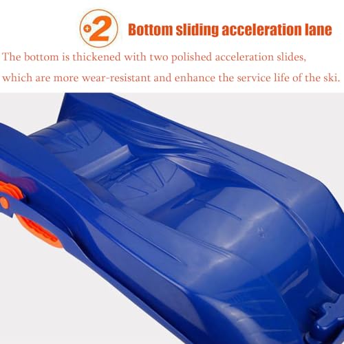 Plastic Snow Sled with Pull Rope and Handles for Winter D3491