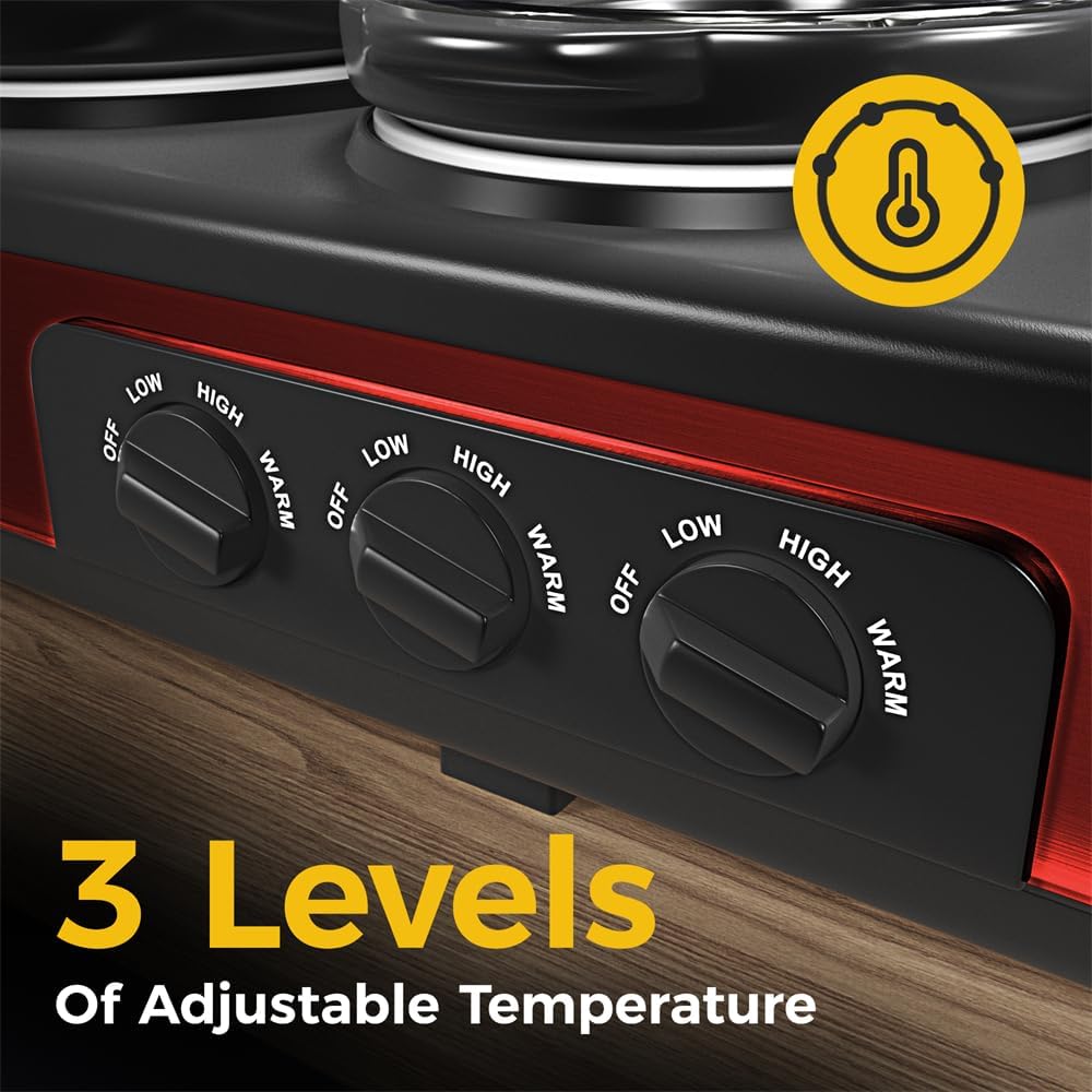 3 x 1.5 Quart Slow Cooker Buffet Server with Adjustable Temperature F487559