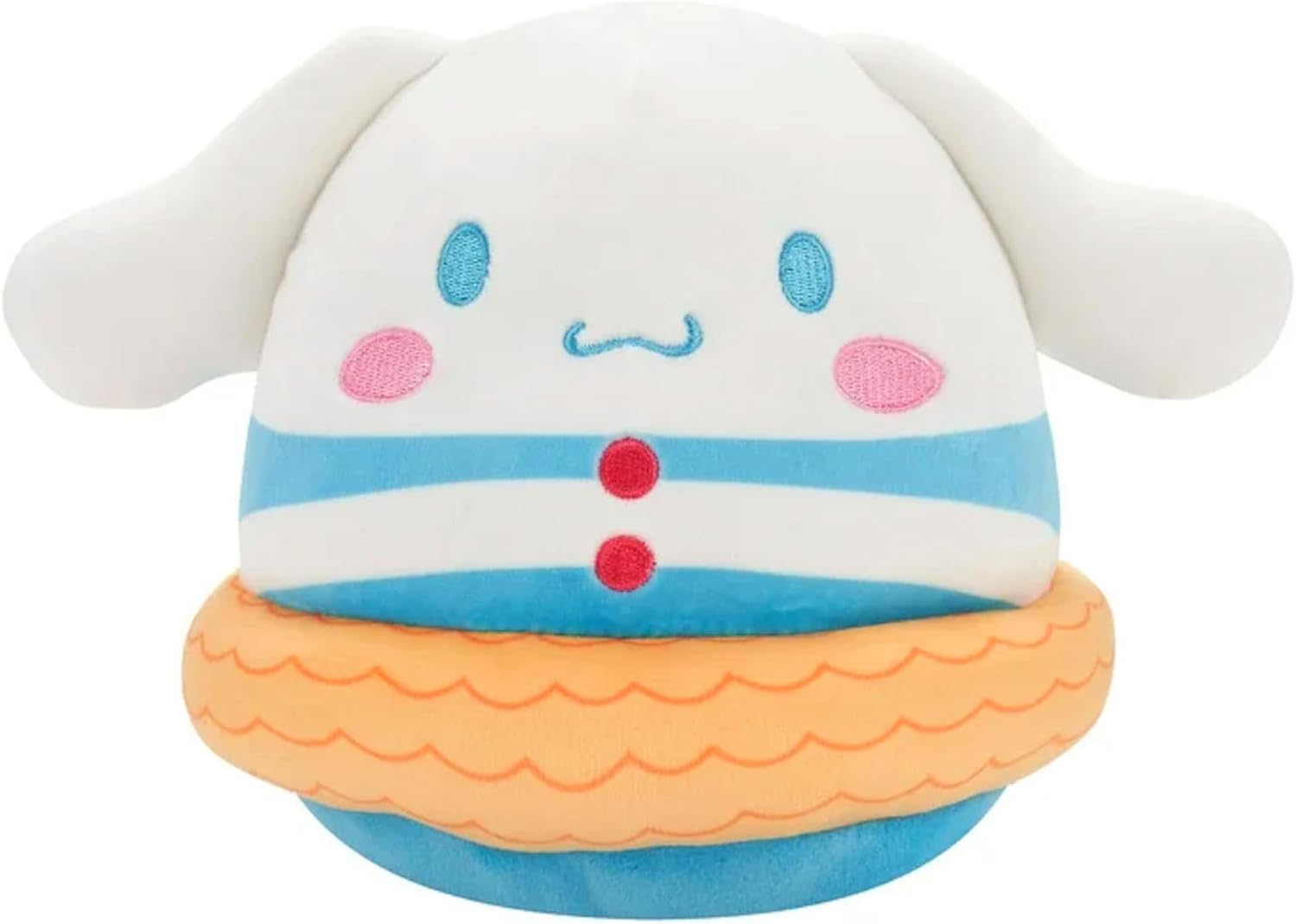 Squishmallows 8"" Cinnamoroll with Life Preserver, Medium, White