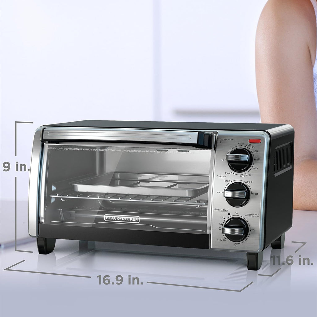 4-Slice Toaster Oven with Natural Convection, Stainless Steel S193