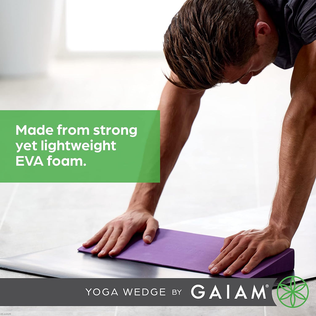 Yoga Wedge Block for Wrist and Lower Back Support, EVA Foam, Deep Purple G876802
