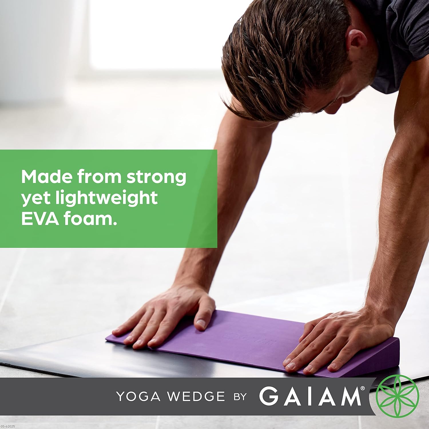 Yoga Wedge Block for Wrist and Lower Back Support, EVA Foam, Deep Purple G876802