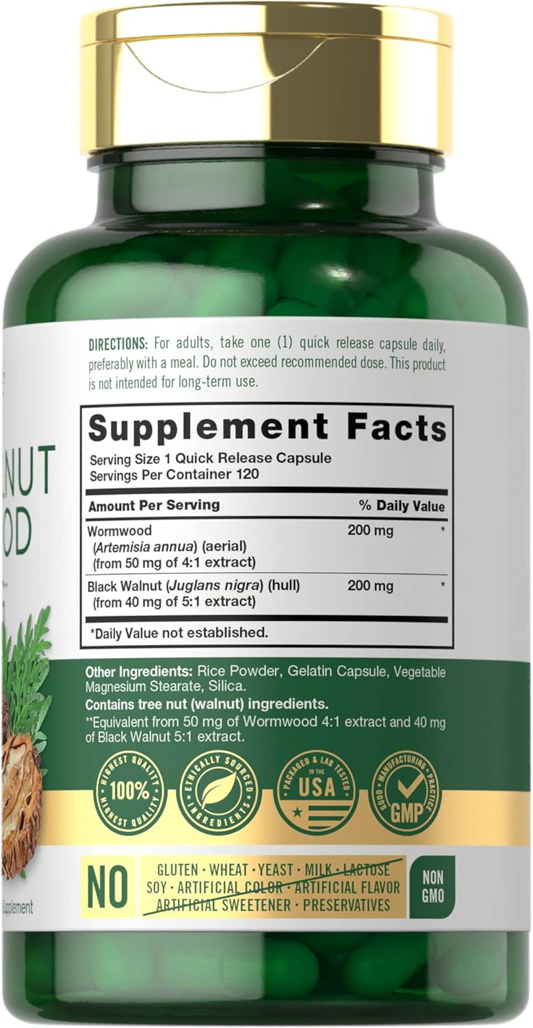 Black Walnut Wormwood Herbal Complex, 120 Capsules N251