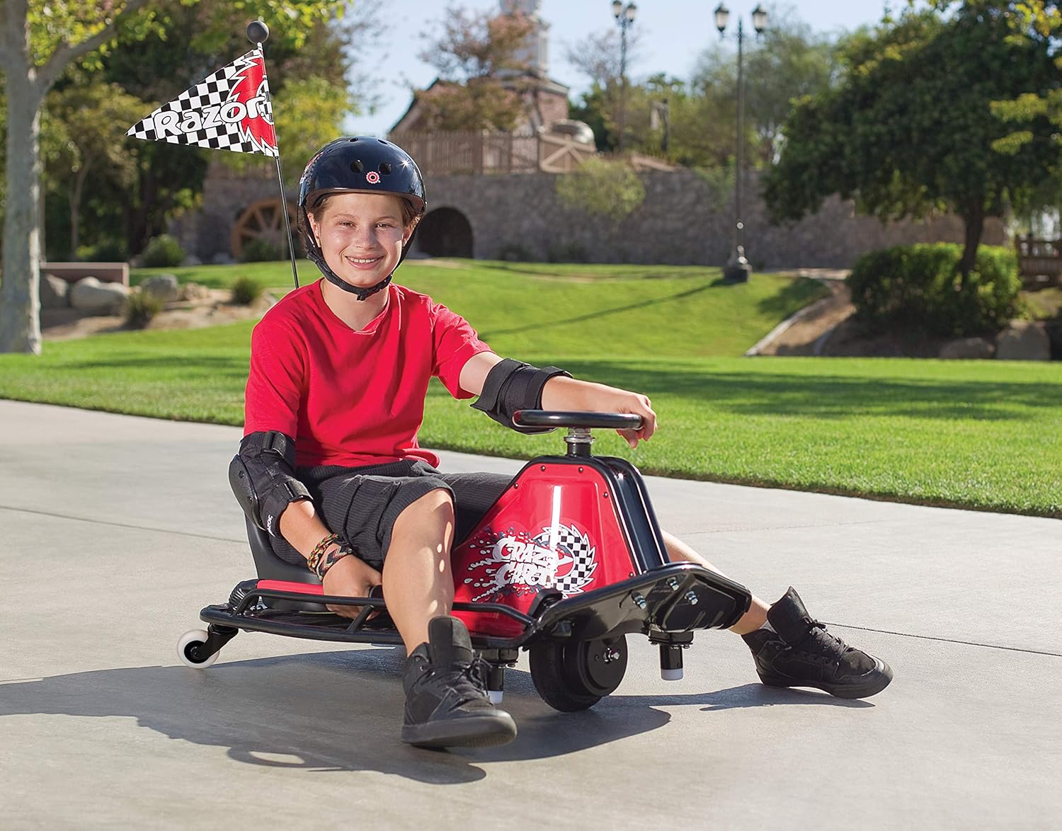 24V Electric Drifting Go Kart with Variable Speed, Up to 12 mph G876