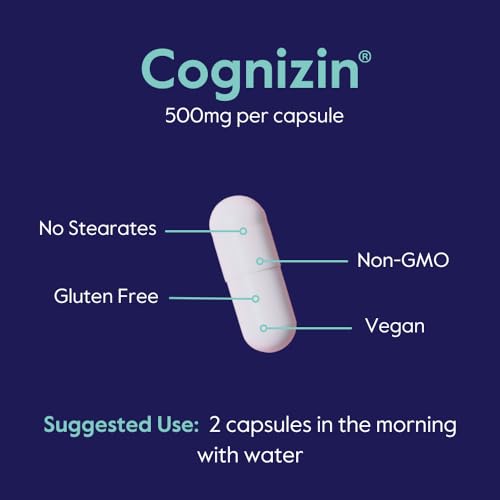 Citicoline 500mg Veggie Capsules, Vegan & Non-GMO D3714