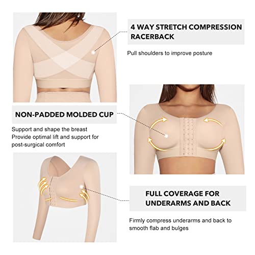 Arm Compression Sleeves for Women Post Surgery Shapewear B620641