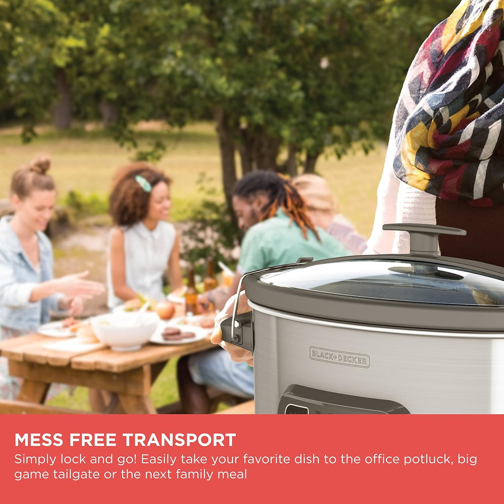 7-Qt Locking Lid Digital Slow Cooker A8263