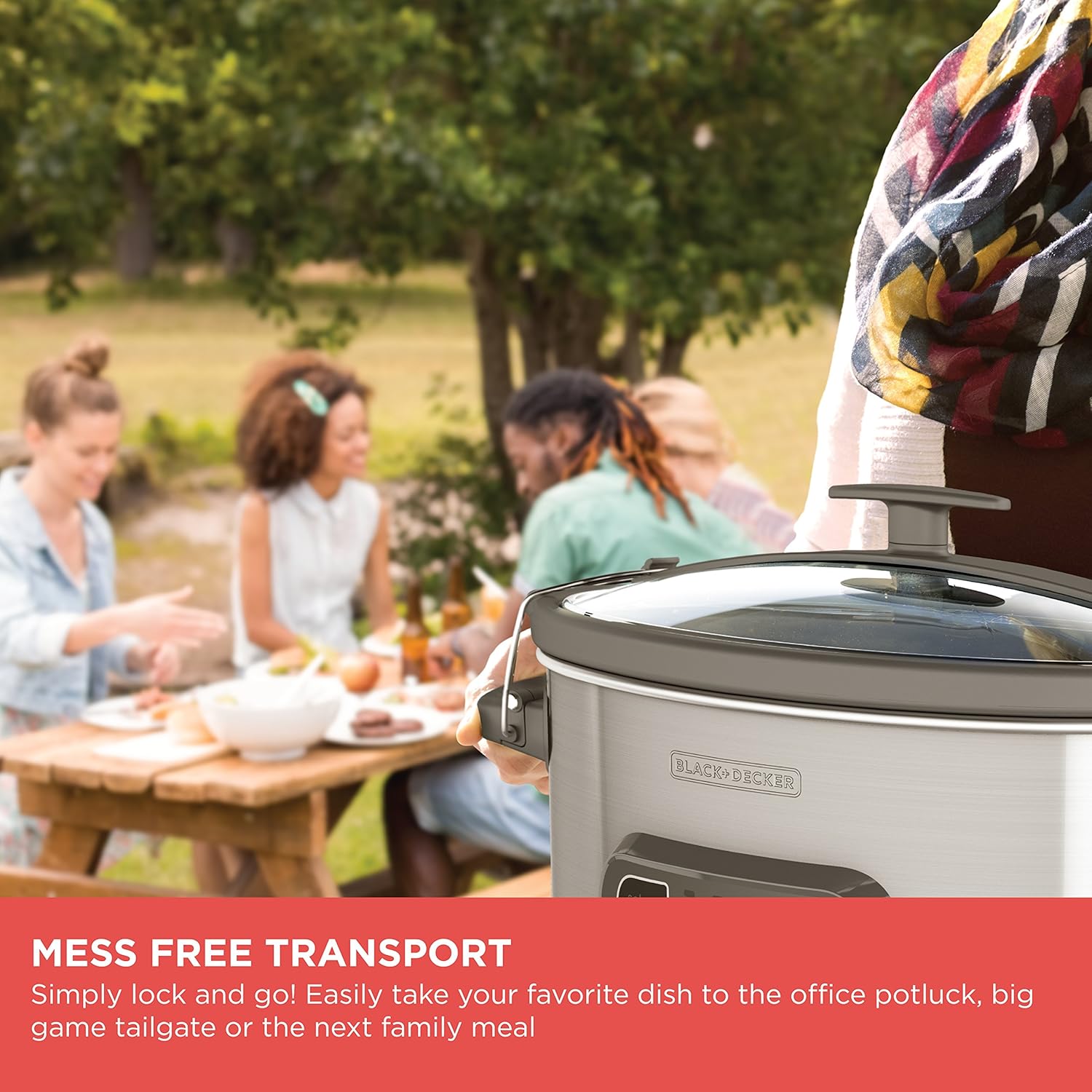 7-Qt Locking Lid Digital Slow Cooker A8263