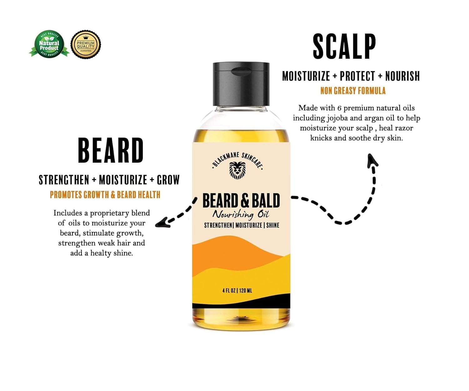 Bald Head Moisturizer for Men with Beard Oil K376