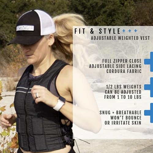Women's Adjustable Weighted Vest for Walking, Up to 10 lbs Y320