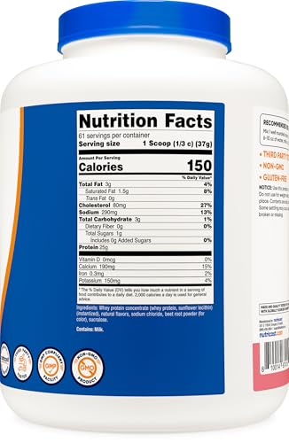 Whey Protein Concentrate Strawberry Milkshake, 2 lbs M7934
