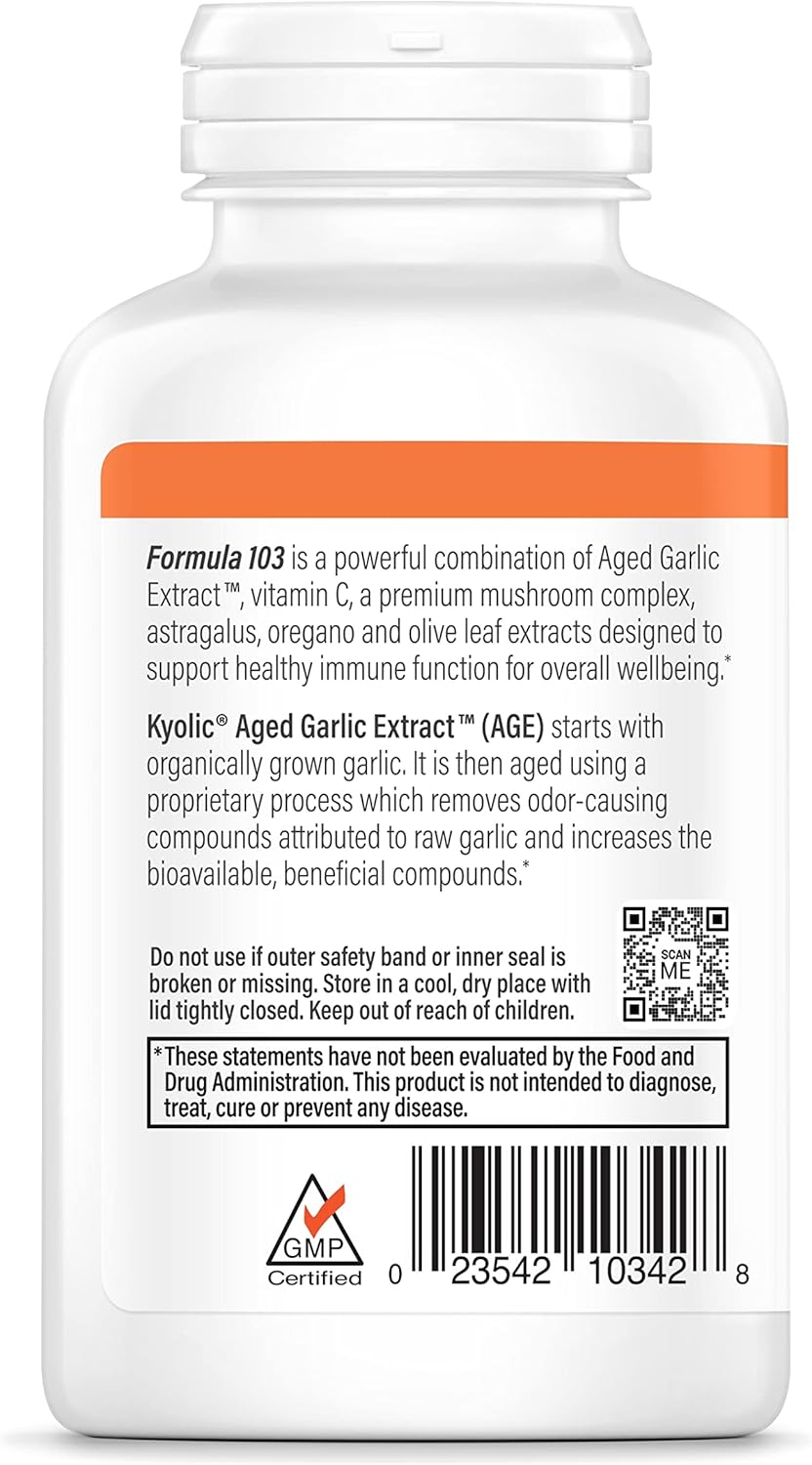 Aged Garlic Extract Immune Support, 200 Capsules B54583