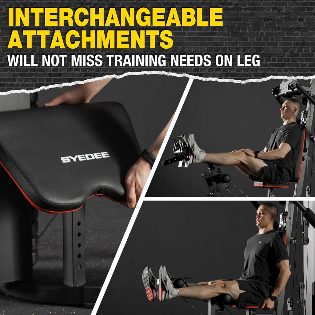 Multifunctional Home Gym Station with 150LBS Weight Stack A586