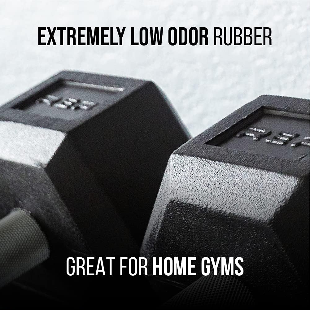 Rubber Hex Dumbbell Set, 5-50 lb T711262