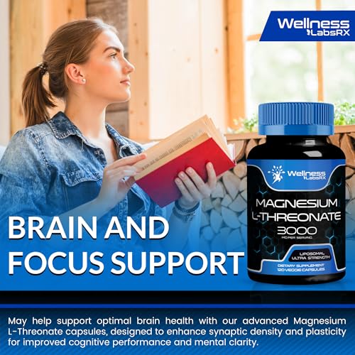 Magnesium L-Threonate Supplement Capsules, 3000mg, 120 Count G197075