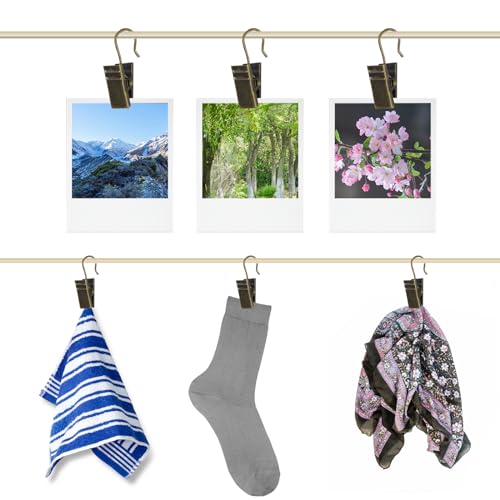 24pcs Stainless Steel Curtain Clips for Hanging Photos, Lights & Decor L2309