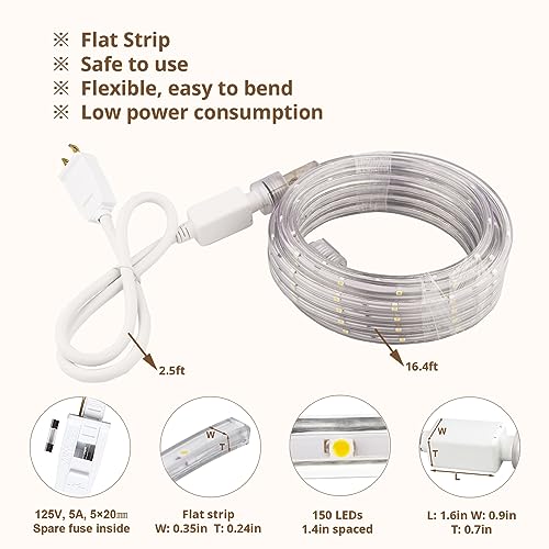 Flexible LED Rope Light 33ft, RGB Color Changing with Remote, Waterproof X462992