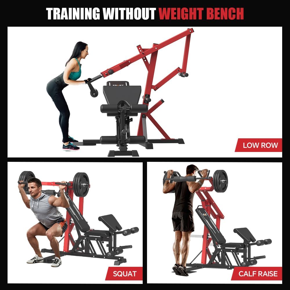 Leverage Machine, Multifunctional Strength Training Station, Plate Loaded Home Gym Z62567
