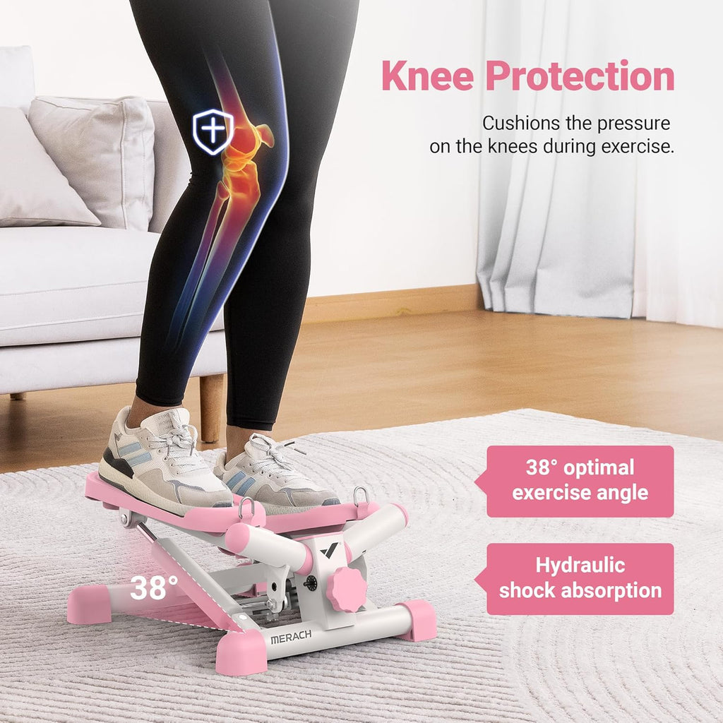 Mini Stepper with Resistance Bands for Full Body Workout Q172701