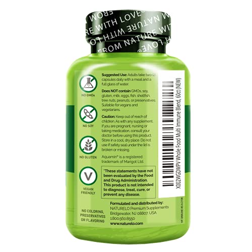 Whole Food Multivitamin with Elderberry & Mushrooms - 60 Vegan Capsules E177270