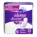 Always Discreet Adult Extra Heavy Long Incontinence Pads, Up to 100% Leak-Free Protection, 45 Count x 2 Packs (90 Count total) (Packaging May Vary)