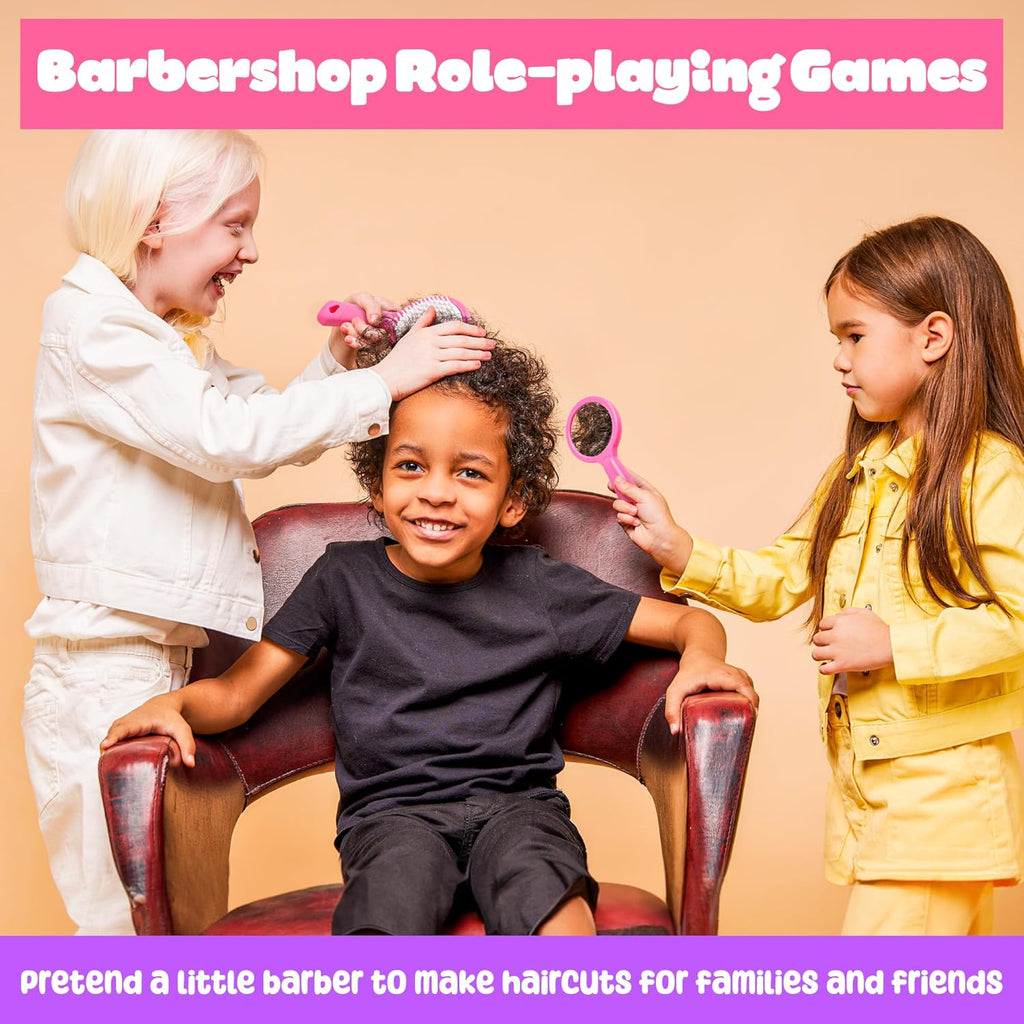 Kids Hair Salon Pretend Play Set with Carrying Case Q976084