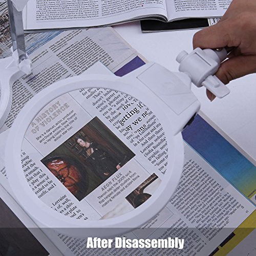 Floor Magnifying Lamp with Light and Stand, 36 LED Dimmable T325