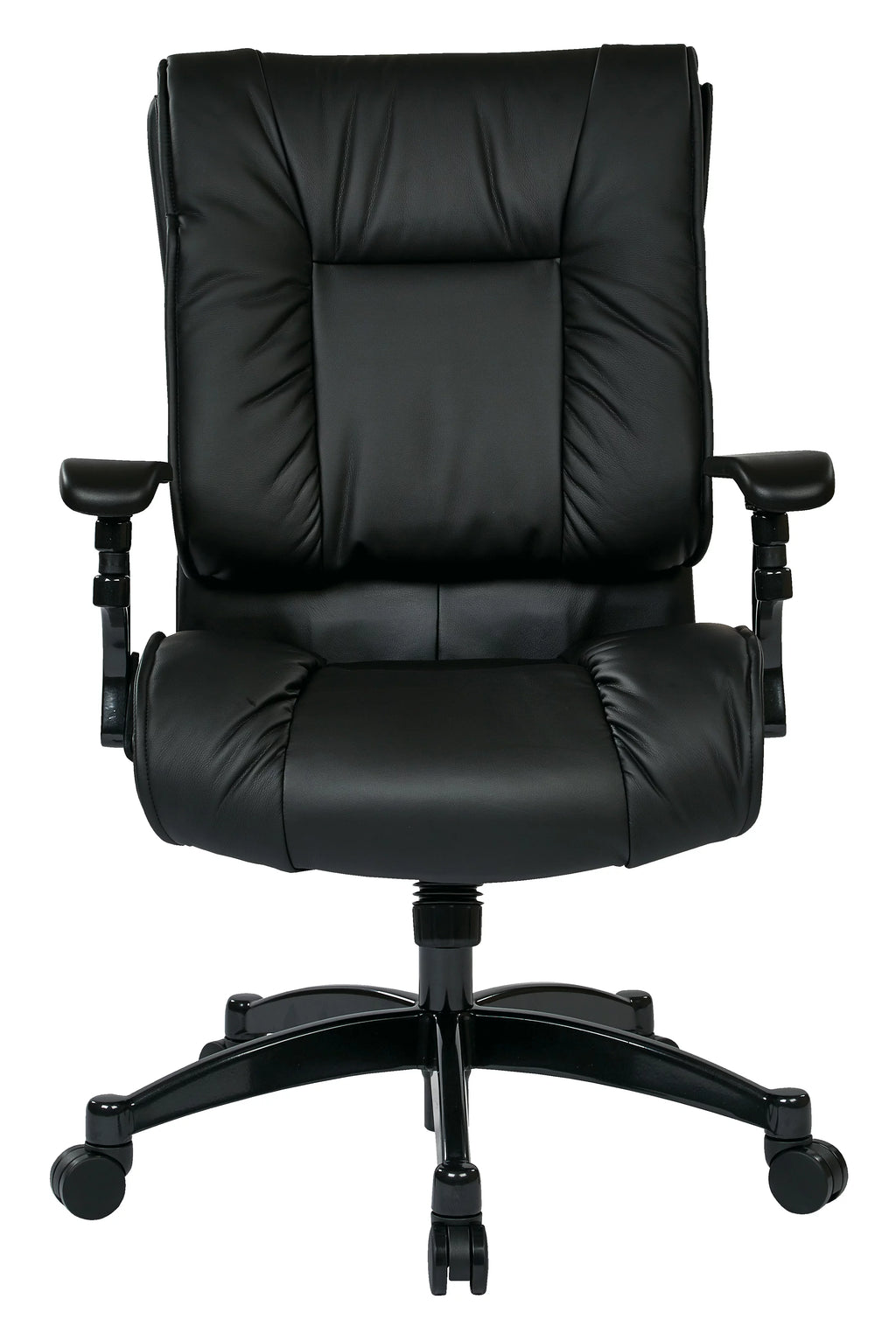 Black Bonded Leather Conference Chair with Cantilever Arms A14323