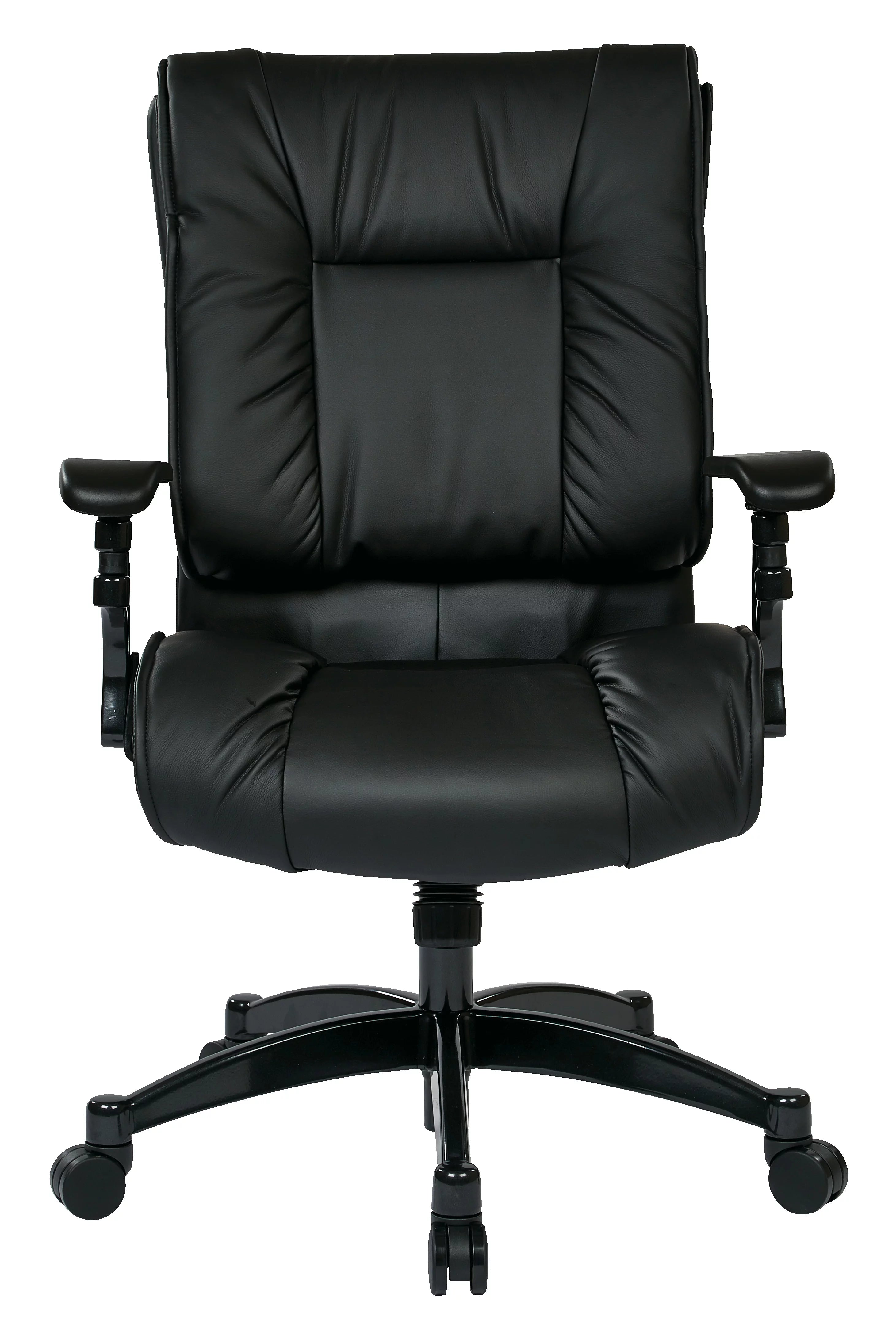 Black Bonded Leather Conference Chair with Cantilever Arms A14323
