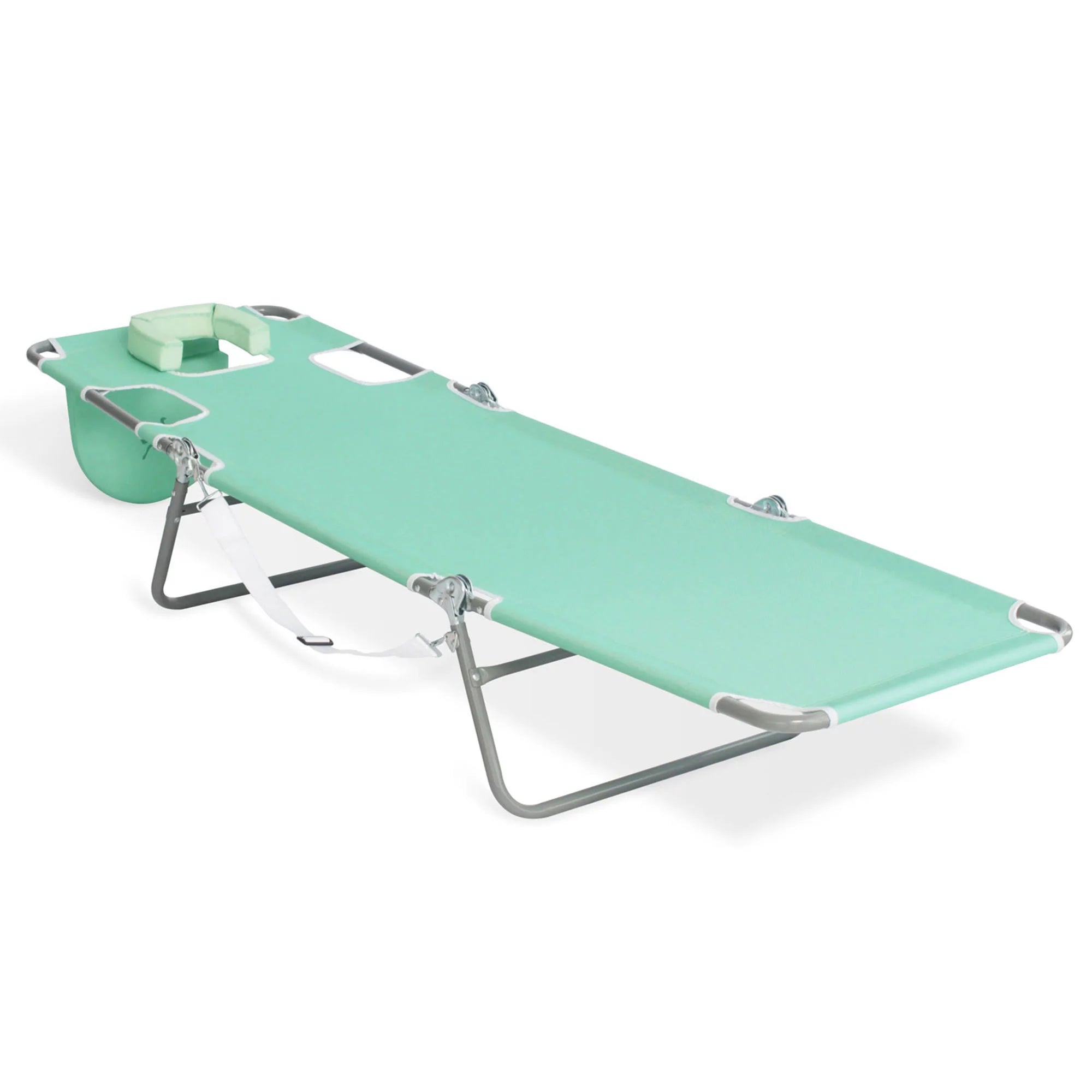 Poolside Reclining Chaise Lounge Chair, Teal D58869