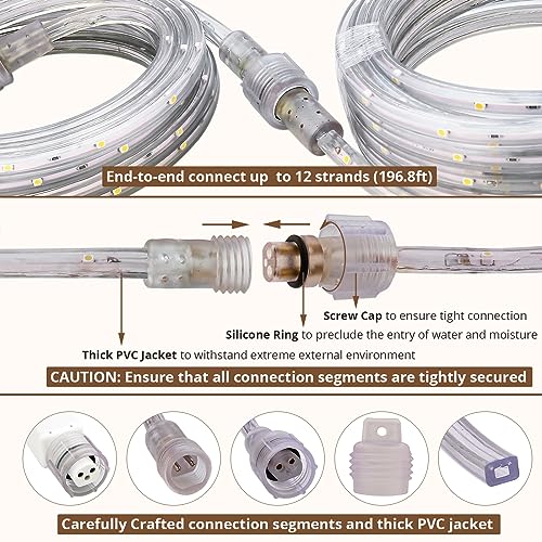 Flexible LED Rope Light 33ft, RGB Color Changing with Remote, Waterproof X462992