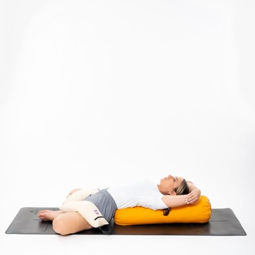 Round Cotton Yoga Bolster for Back Support S518696