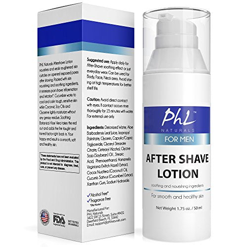 Unscented Aftershave Lotion for Men, Soothes and Moisturizes Skin, 1.75 oz Q521