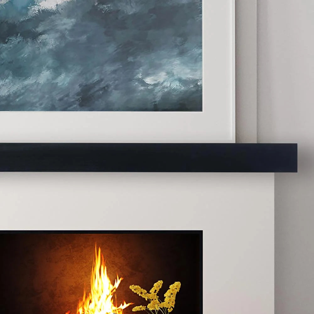 48" Floating Mantel Shelf with Corbels for Fireplaces - Black U479