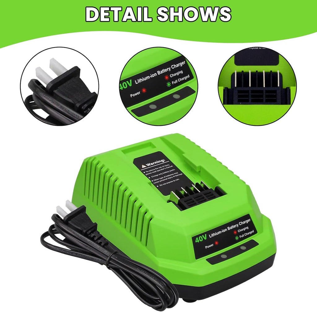 2-Pack 40V 6.0Ah Lithium Battery and Charger P45750