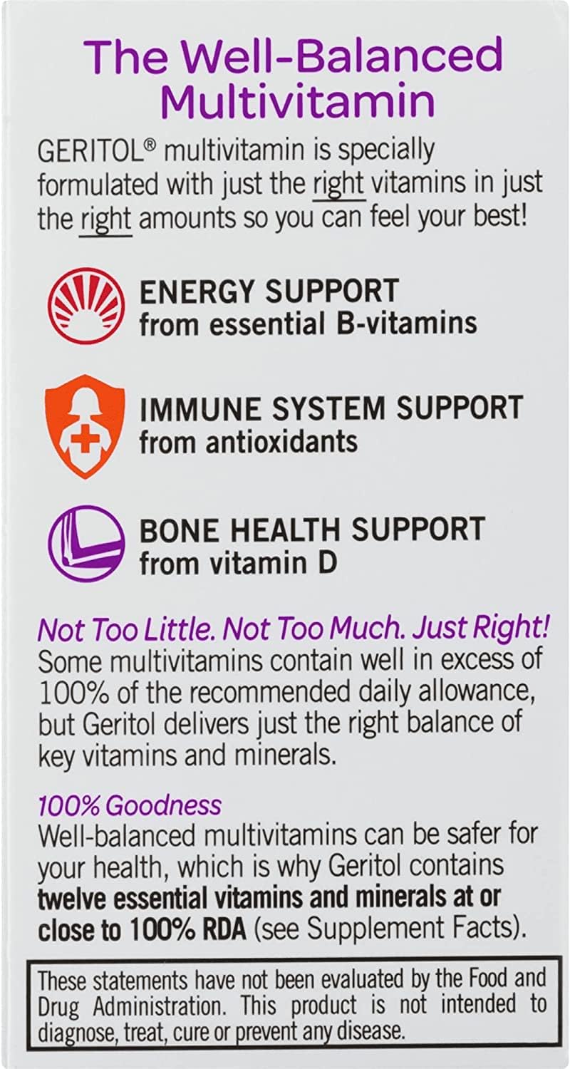 Complete Multi-Vitamin Mineral Supplement Tablets, 100 Count E396450