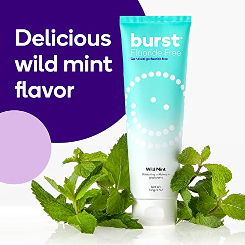Fluoride Free Whitening Toothpaste with Xylitol for Sensitive Teeth, Wild Mint, 4.7oz (2 Pack) T42875