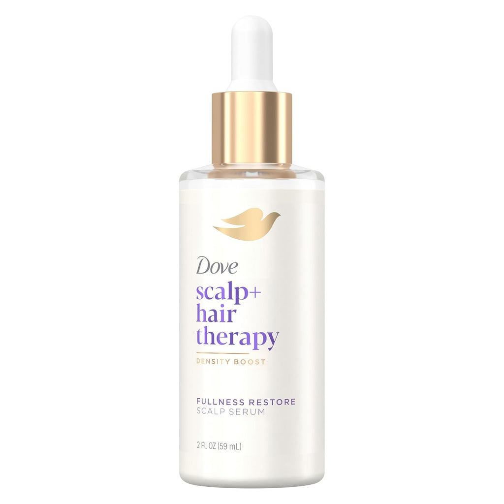 Dove Density Boost Fullness Restore Scalp Serum Scalp + Hair Therapy for Boosting Visible Hair Density, with Vitamin B3, Zinc and 0% sulfates, 2 oz